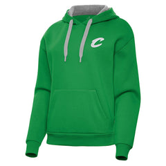 Cleveland Cavaliers Antigua Women's St. Patrick's Day Victory Pullover Hoodie Kelly Green