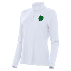 Boston Celtics Antigua Women's St. Patrick's Day Intent Quarter-Zip Top White