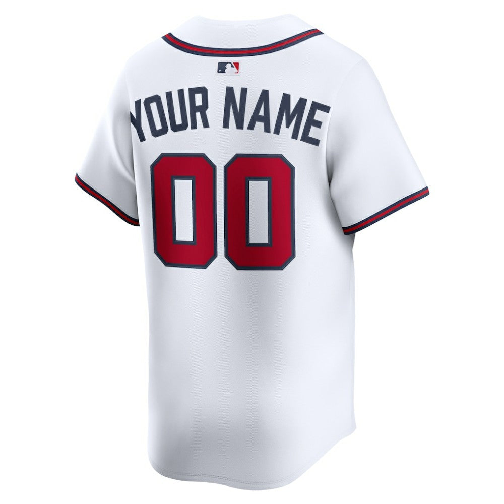 Atlanta Braves Nike Home Limited Custom Jersey - White Jerseys