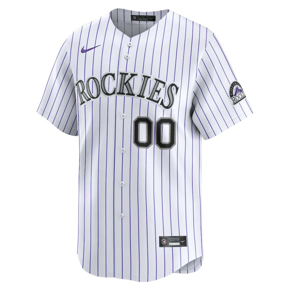 Colorado Rockies Nike Home Limited Custom Jersey - White Jerseys