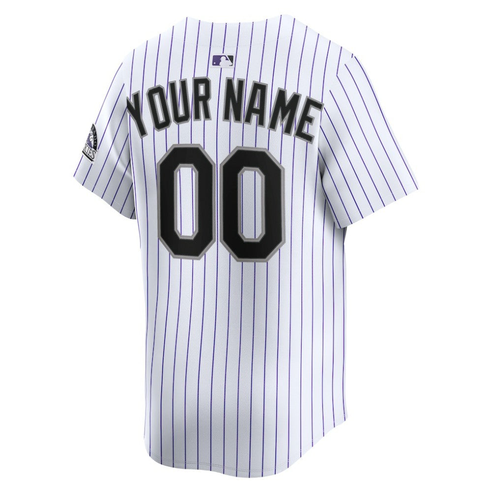Colorado Rockies Nike Home Limited Custom Jersey - White Jerseys