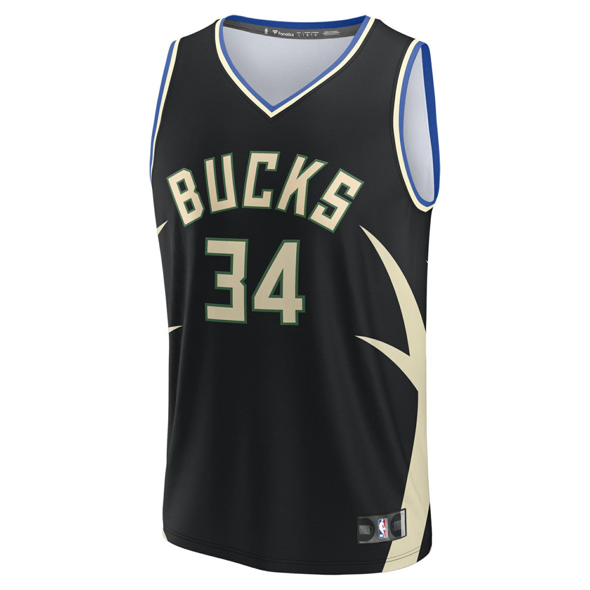 Giannis Antetokounmpo Milwaukee Bucks Fast Break Replica Player Jersey Statement Edition Black