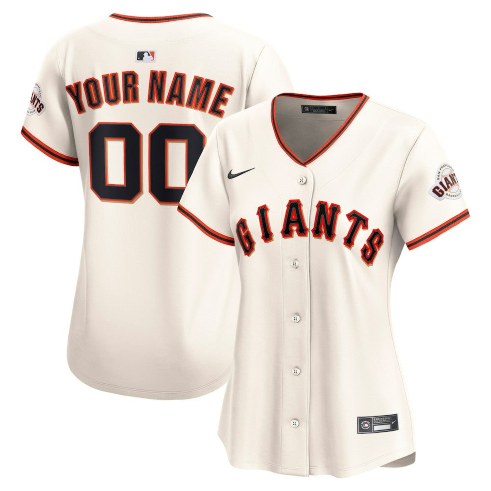 San Francisco Giants Nike Women's Home Limited Custom Jersey - Cream Jerseys