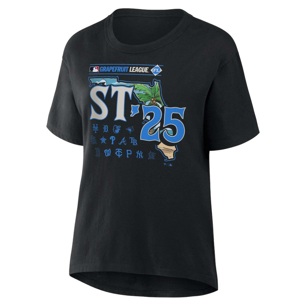 MLB Fanatics Women's 2025 Spring Training Grapefruit League T-Shirt - Black T-shirts