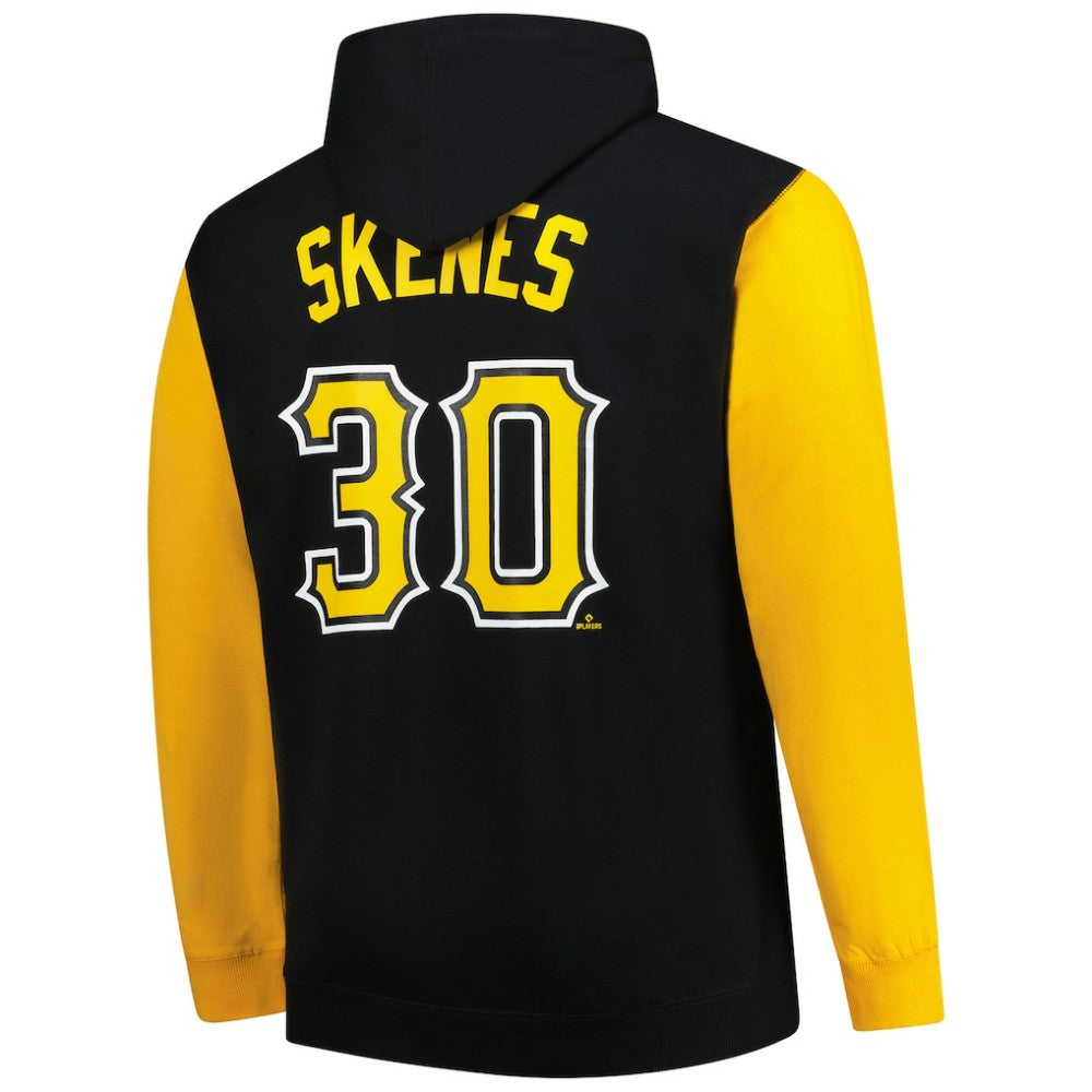 Paul Skenes Pittsburgh Pirates Profile Big & Tall Fleece Pullover Hoodie - Black Hoodies