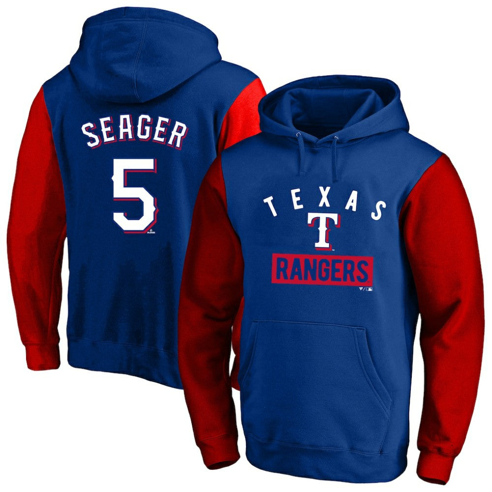 Corey Seager Texas Rangers Profile Big & Tall Name & Number Fleece Pullover Hoodie - Royal Hoodies