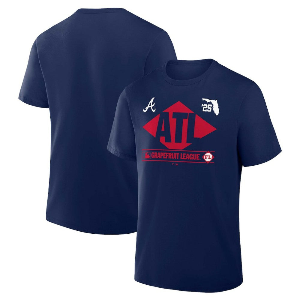 Atlanta Braves Fanatics 2025 Spring Training Grapefruit League True Icon T-Shirt - Navy T-shirts