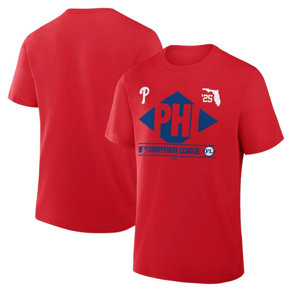 Philadelphia Phillies Fanatics 2025 Spring Training Grapefruit League True Icon T-Shirt - Red T-shirts