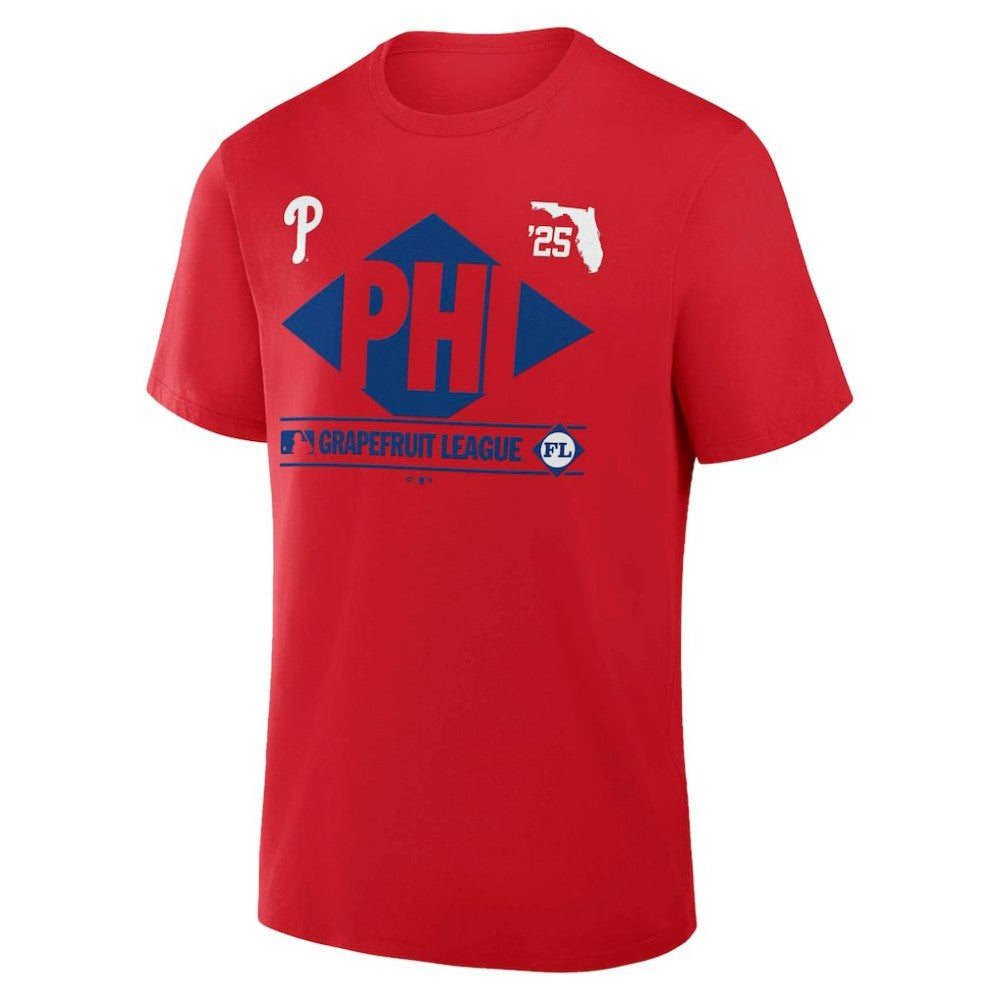 Philadelphia Phillies Fanatics 2025 Spring Training Grapefruit League True Icon T-Shirt - Red T-shirts
