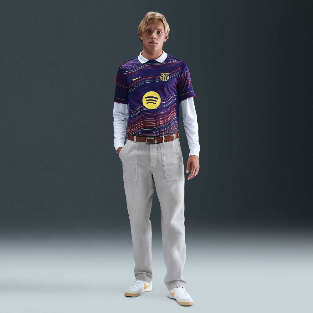 Barcelona Home 2025/26 Academy Pro Pre-Match Top Navy