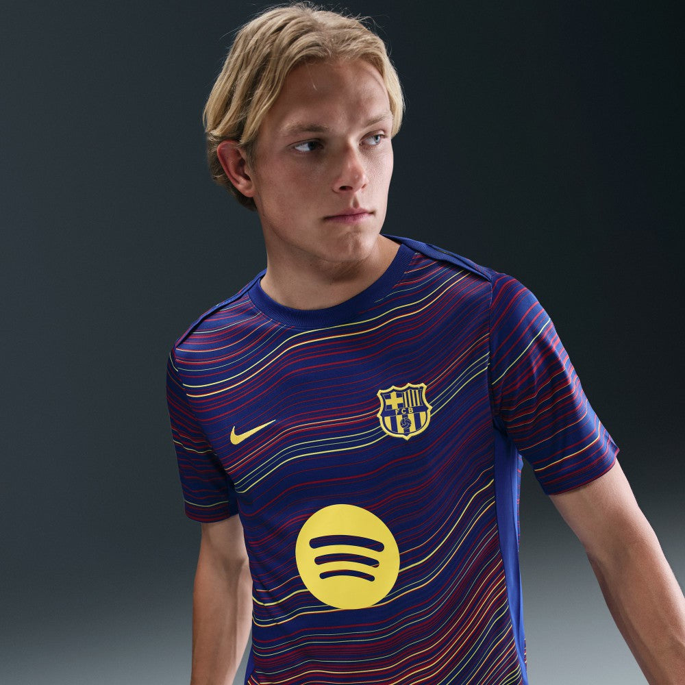 Barcelona Home 2025/26 Academy Pro Pre-Match Top Navy