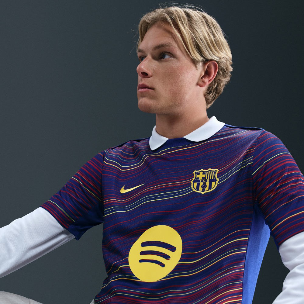 Barcelona Home 2025/26 Academy Pro Pre-Match Top Navy
