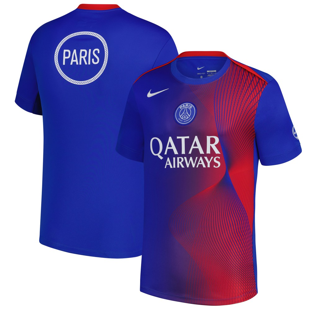 Paris Saint-Germain Third 2025/26 Academy Pro Pre-Match Top Royal