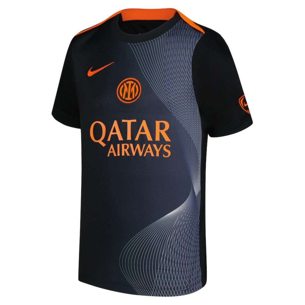 Inter Milan Youth 2025/26 Third Academy Pro Pre-Match Dri-Fit Top Black