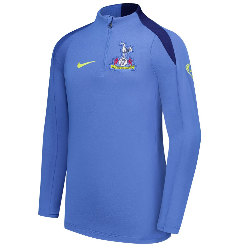 Tottenham Hotspur Youth 2025/26 Strike Drill Quarter-Zip Dri-FIT Long Sleeve Top Blue