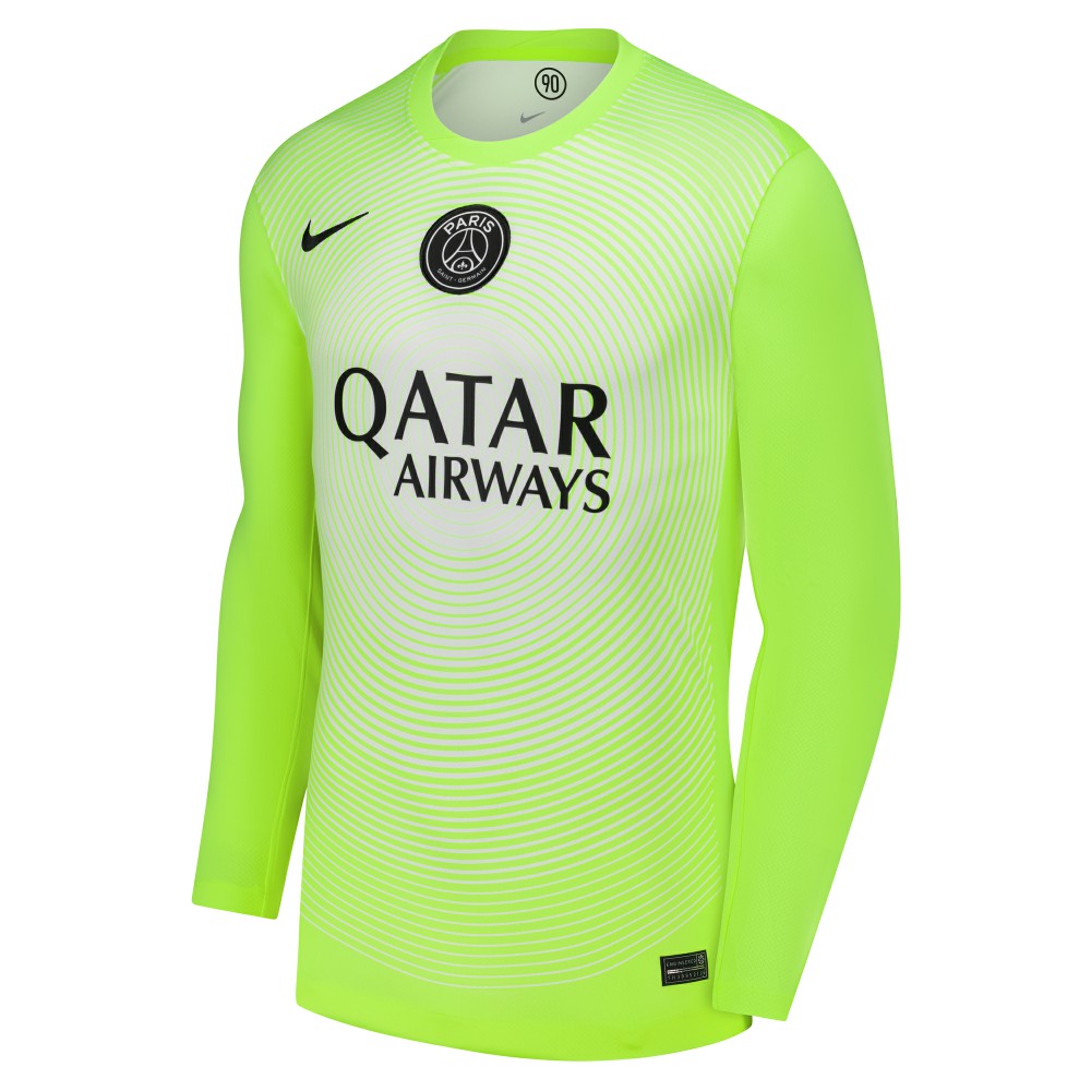 Paris Saint-Germain 2025/26 Third Goalkeeper Replica Long Sleeve Jersey Neon Green