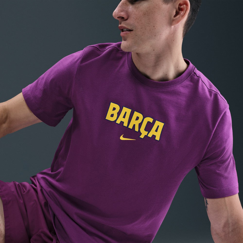 Barcelona 2025/26 Wordmark T-Shirt Purple