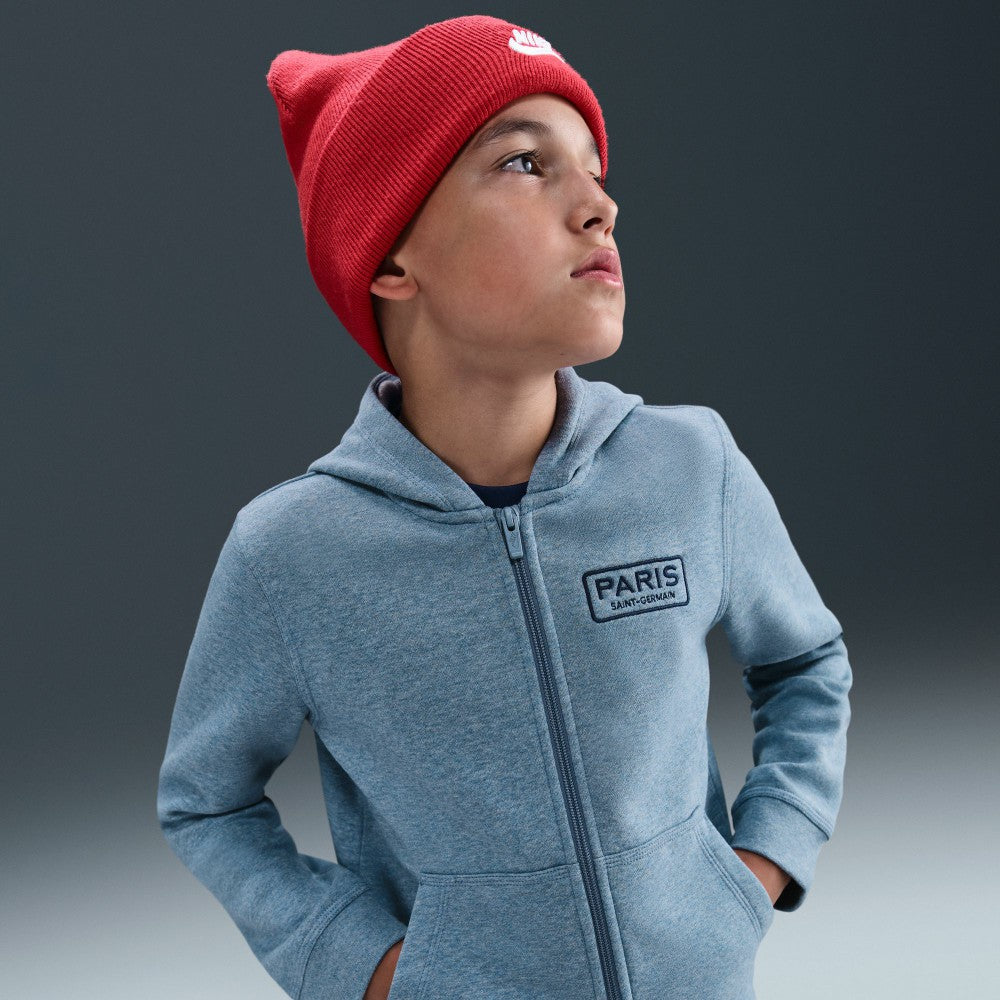 Paris Saint-Germain Youth Club Full-Zip Hoodie Heather Blue