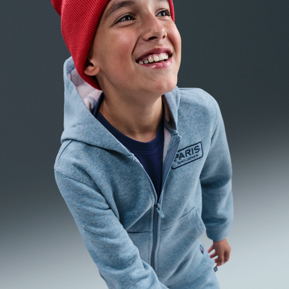 Paris Saint-Germain Youth Club Full-Zip Hoodie Heather Blue