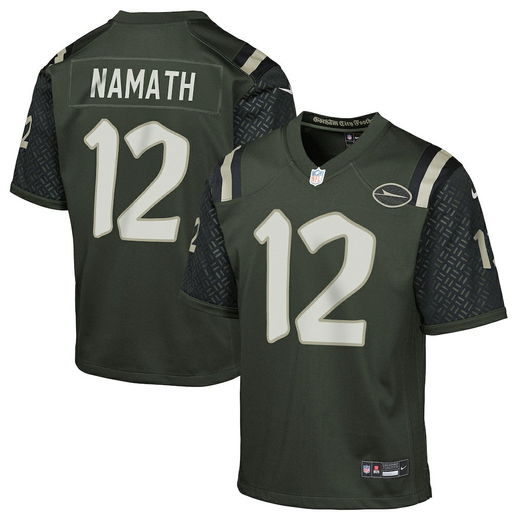Joe Namath New York Jets Youth 2025 Rivalries Collection Retired Player Game Jersey Gotham Green