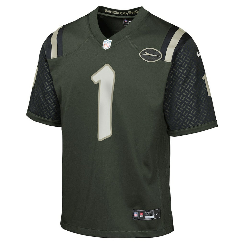 Ahmad Sauce Gardner New York Jets Youth 2025 Rivalries Collection Game Jersey Gotham Green