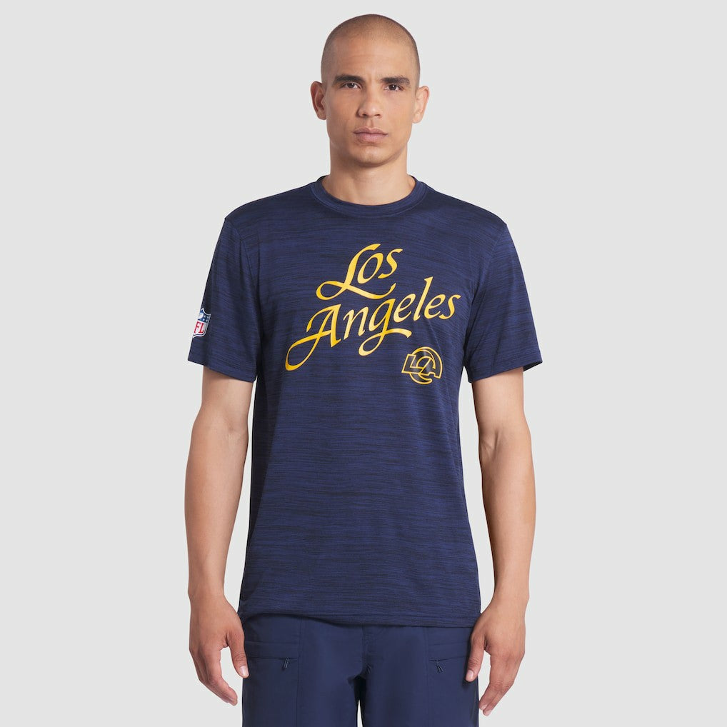 Los Angeles Rams 2025 Rivalries Collection Sideline Velocity Dri-FIT T-Shirt Midnight Blue