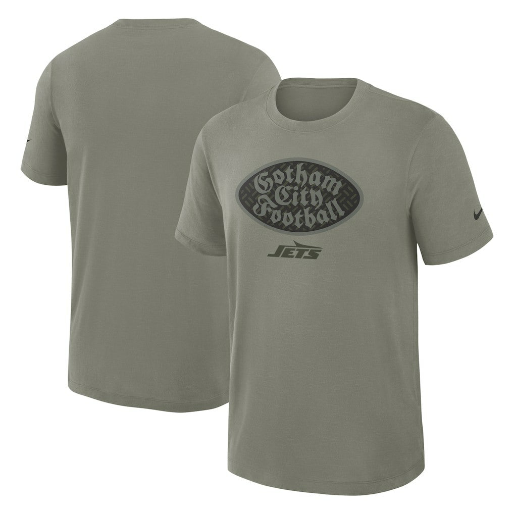 New York Jets 2025 Rivalries Collection Slub Dri-FIT T-Shirt Dark Stucco