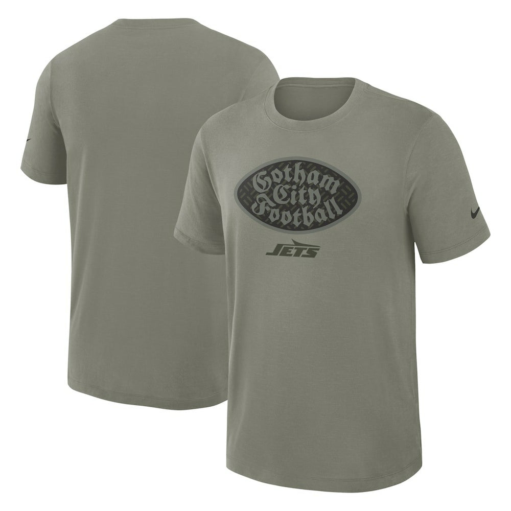 New York Jets 2025 Rivalries Collection Slub Dri-FIT T-Shirt Dark Stucco