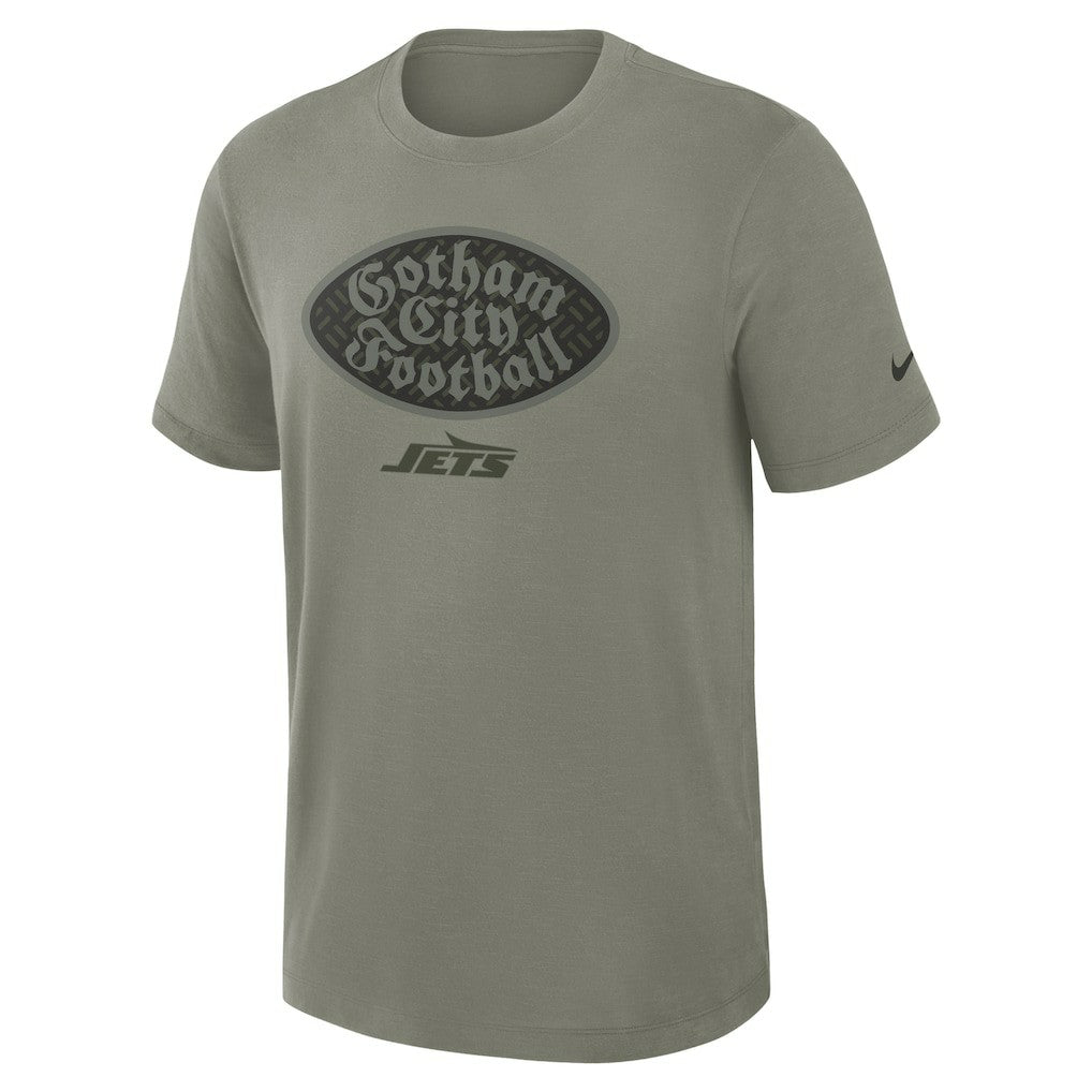 New York Jets 2025 Rivalries Collection Slub Dri-FIT T-Shirt Dark Stucco