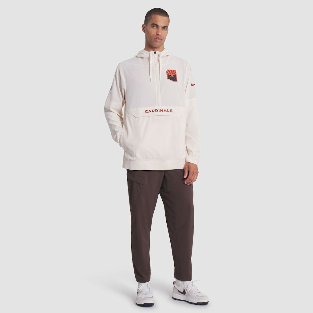 Arizona Cardinals 2025 Rivalries Collection Sideline Anorak Half-Zip Hoodie Jacket Natural