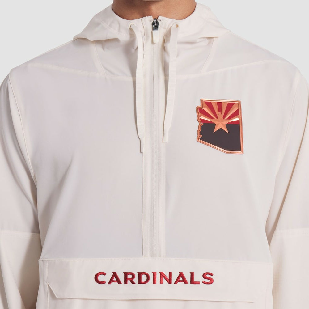 Arizona Cardinals 2025 Rivalries Collection Sideline Anorak Half-Zip Hoodie Jacket Natural