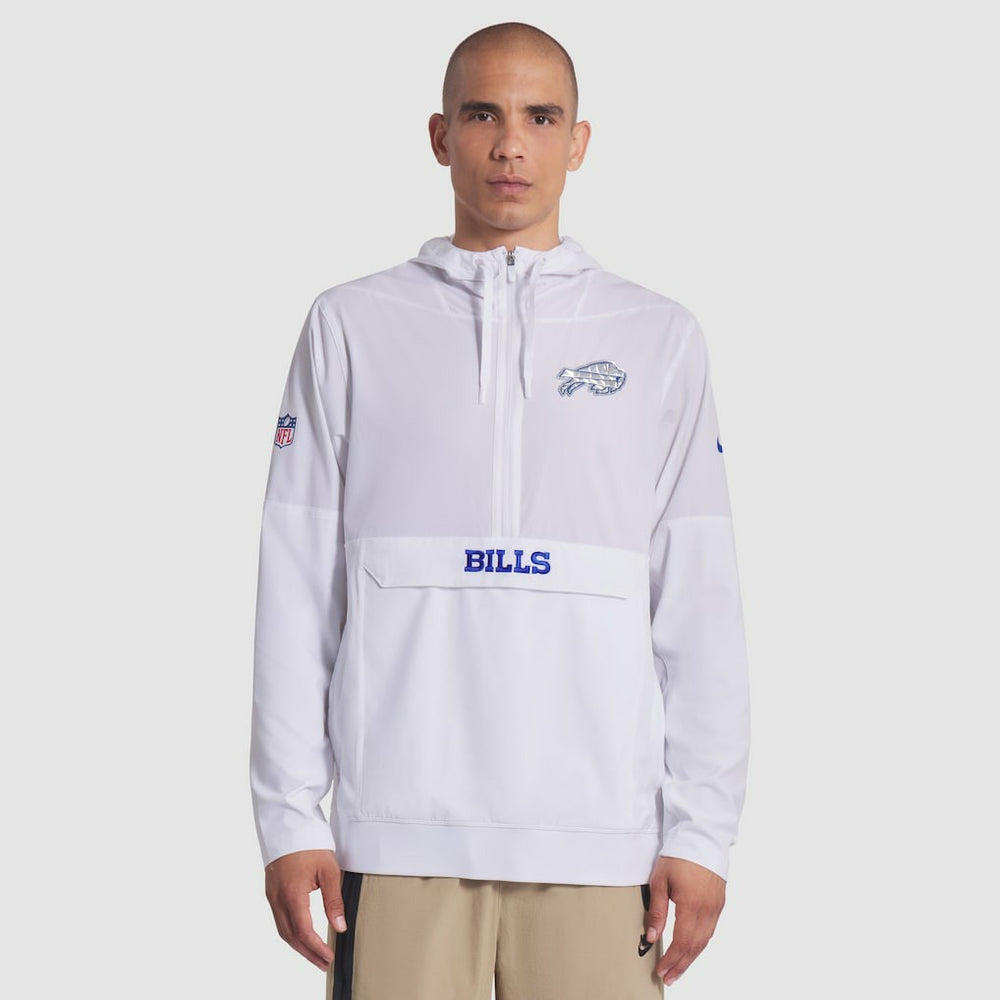 Buffalo Bills 2025 Rivalries Collection Sideline Anorak Half-Zip Hoodie Jacket White