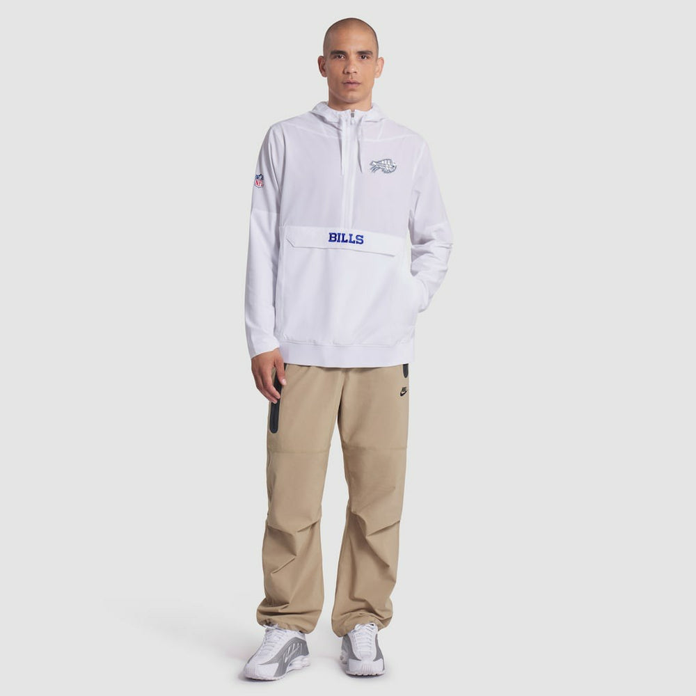 Buffalo Bills 2025 Rivalries Collection Sideline Anorak Half-Zip Hoodie Jacket White