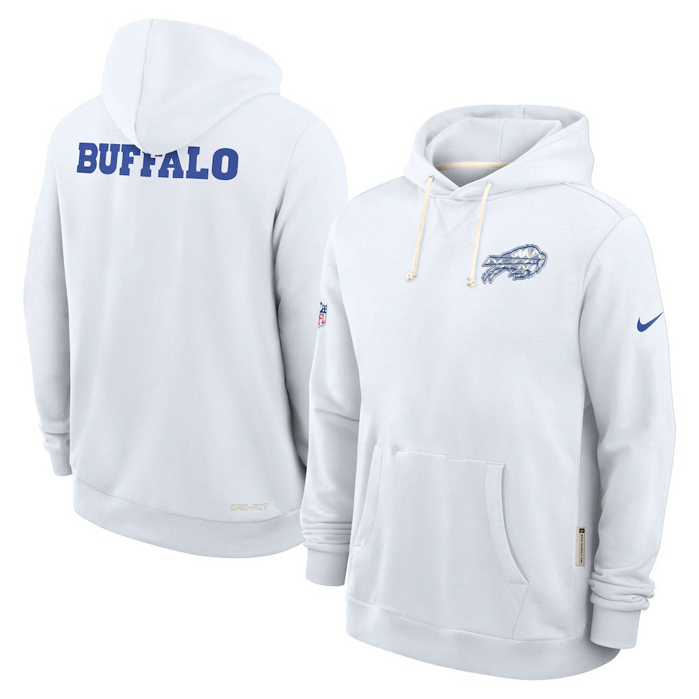 Buffalo Bills 2025 Rivalries Collection Standard Issue Sideline Dri-FIT Hoodie White