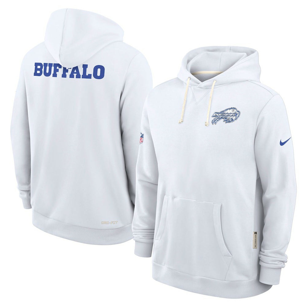 Buffalo Bills 2025 Rivalries Collection Standard Issue Sideline Dri-FIT Hoodie White