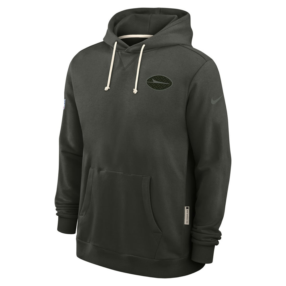 New York Jets 2025 Rivalries Collection Standard Issue Sideline Dri-FIT Hoodie Gotham Green