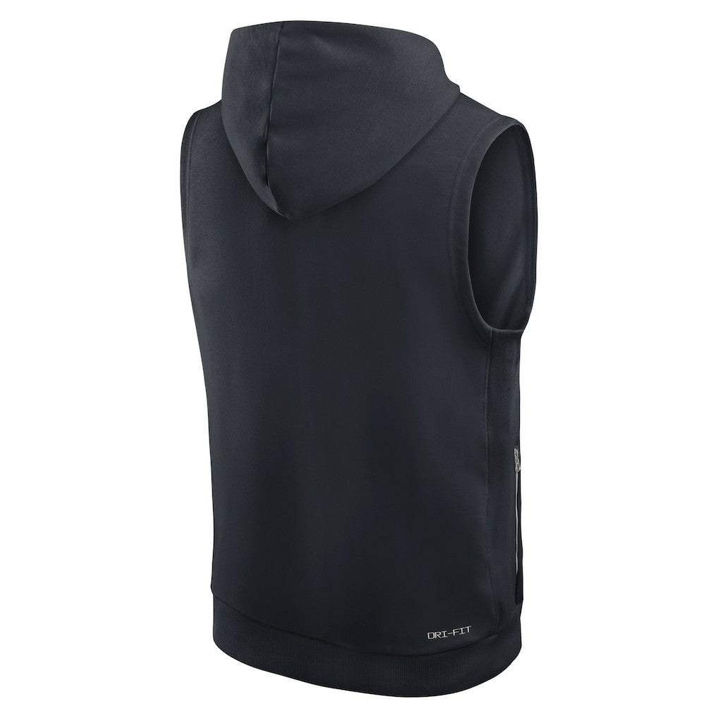 Miami Dolphins 2025 Rivalries Collection Standard Issue Sideline Dri-FIT Sleeveless Hoodie Pitch Blue