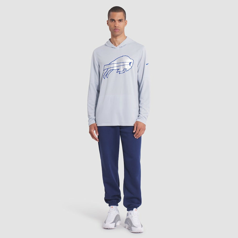 Buffalo Bills 2025 Rivalries Collection Sideline Dri-FIT Long Sleeve Hoodie T-Shirt Silver