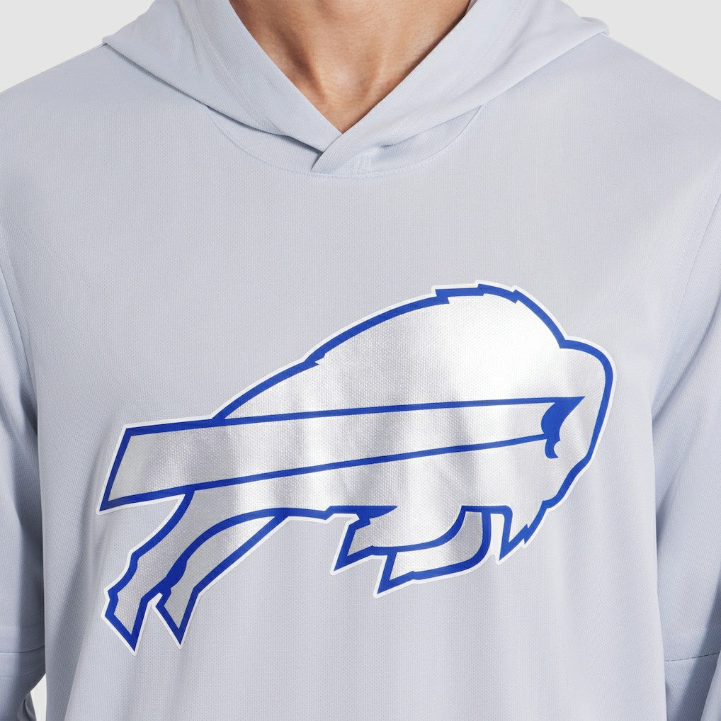 Buffalo Bills 2025 Rivalries Collection Sideline Dri-FIT Long Sleeve Hoodie T-Shirt Silver