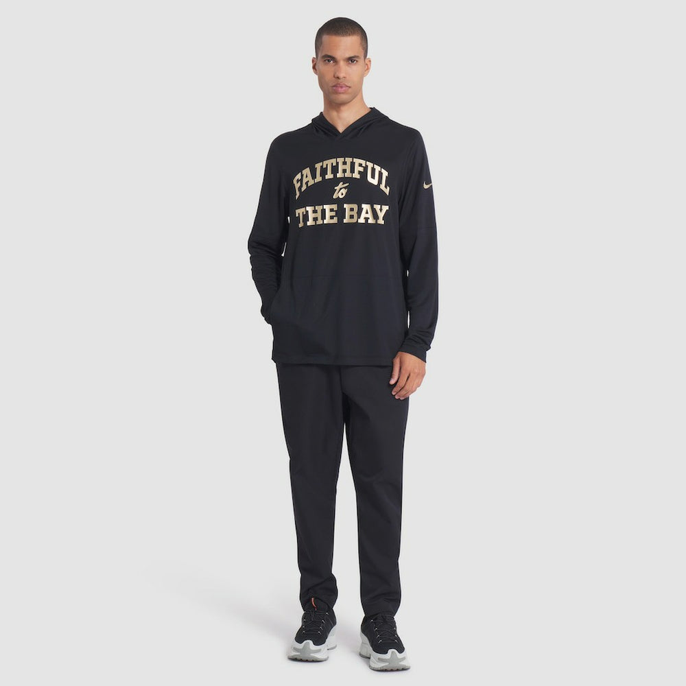 San Francisco 49ers 2025 Rivalries Collection Sideline Dri-FIT Long Sleeve Hoodie T-Shirt Black