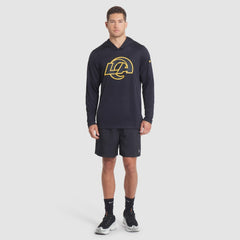 Los Angeles Rams 2025 Rivalries Collection Sideline Dri-FIT Long Sleeve Hoodie T-Shirt Midnight Blue