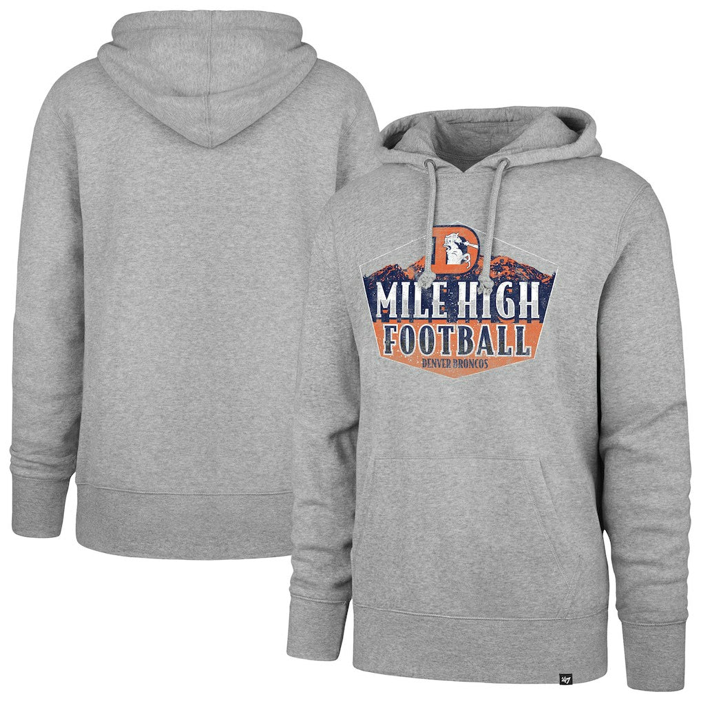Denver Broncos '47 Headline Pullover Hoodie Gray