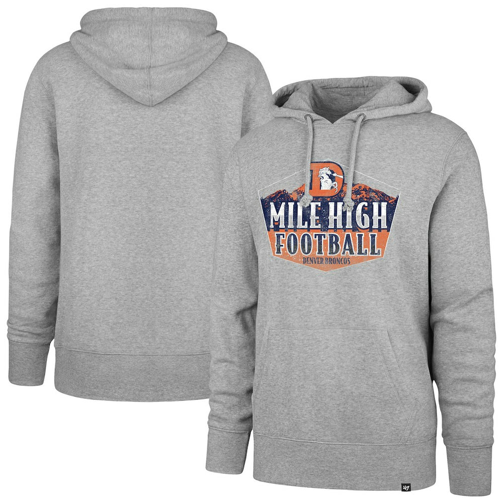 Denver Broncos '47 Headline Pullover Hoodie Gray
