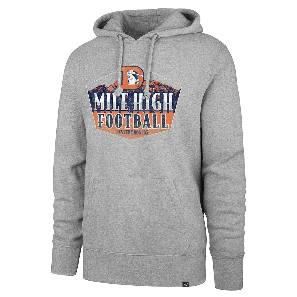 Denver Broncos '47 Headline Pullover Hoodie Gray