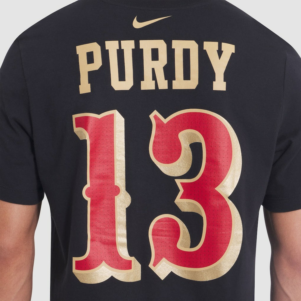 Brock Purdy San Francisco 49ers 2025 Rivalries Collection Player Name & Number T-Shirt Black