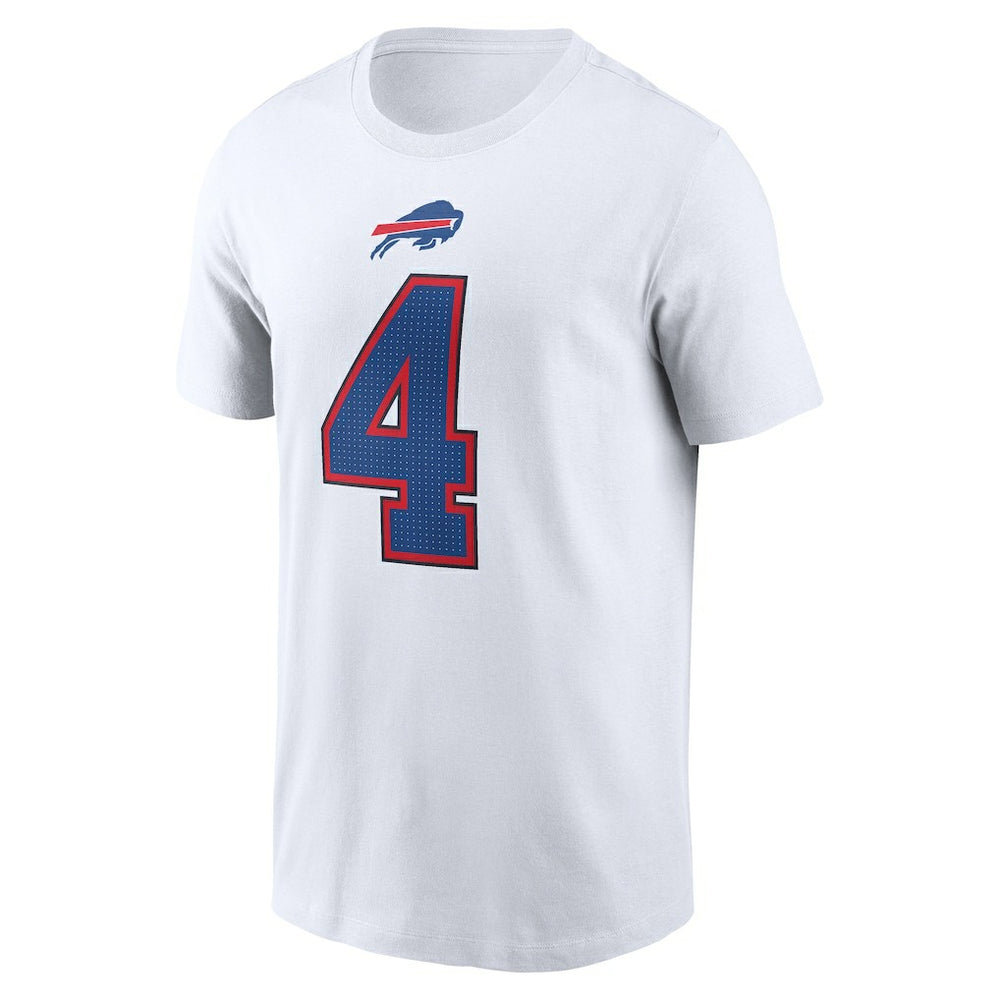 James Cook III Buffalo Bills Player Name & Number T-Shirt White