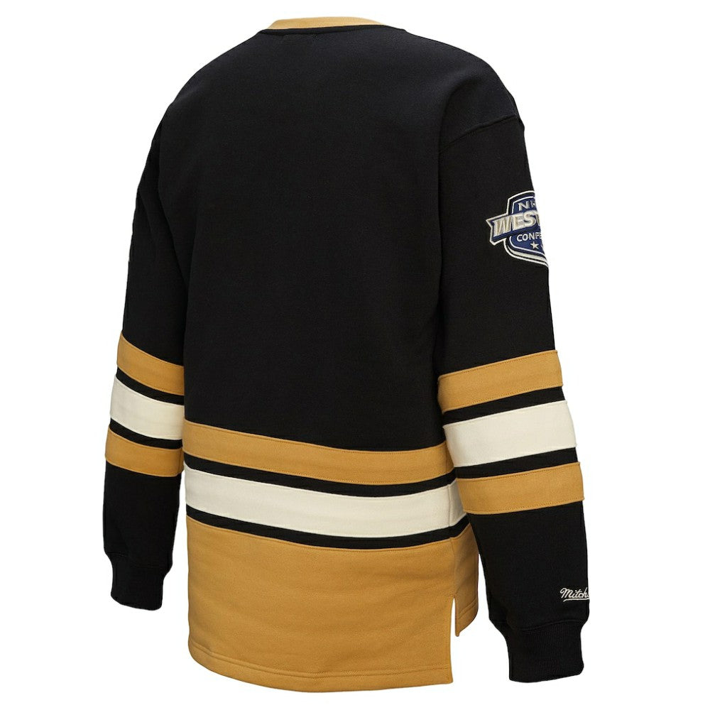 NHL Vegas Golden Knights Mitchell & Ness Women's Heritage Lace-Up Pullover Sweatshirt - Black