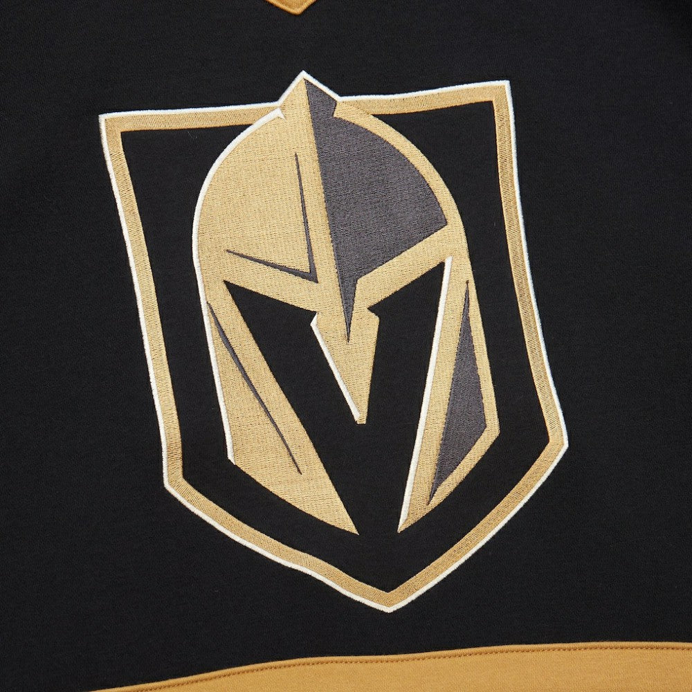 NHL Vegas Golden Knights Mitchell & Ness Women's Heritage Lace-Up Pullover Sweatshirt - Black