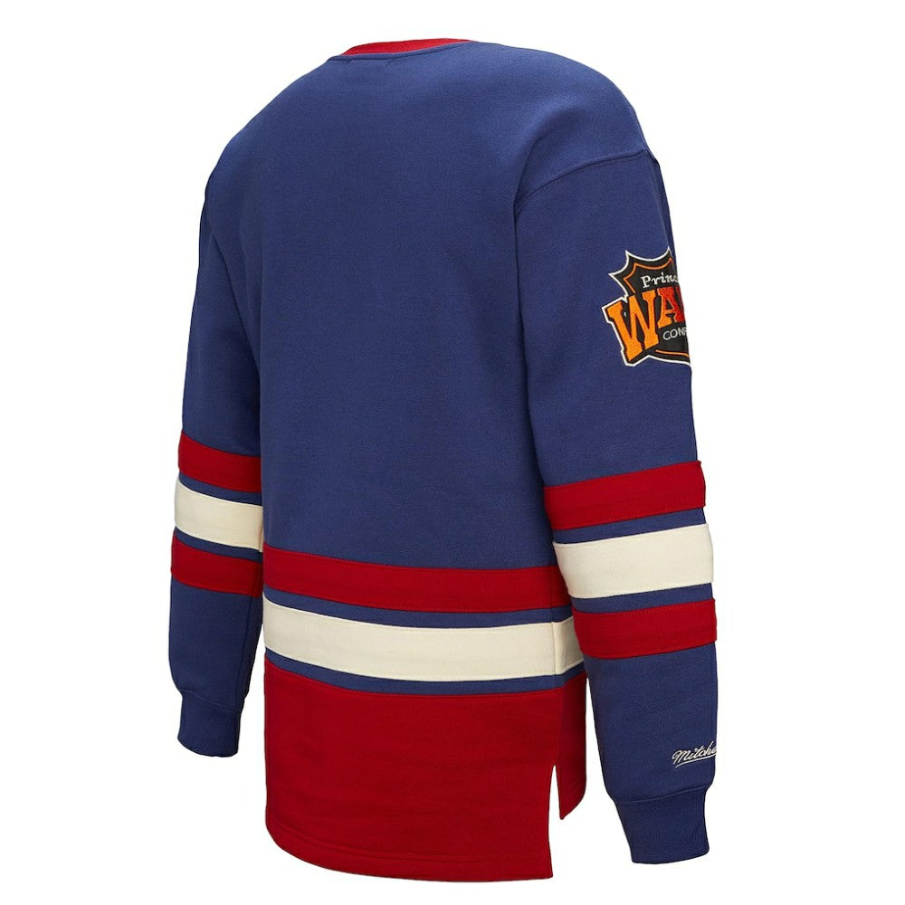 NHL New York Rangers Mitchell & Ness Women's Heritage Lace-Up Pullover Sweatshirt - Blue