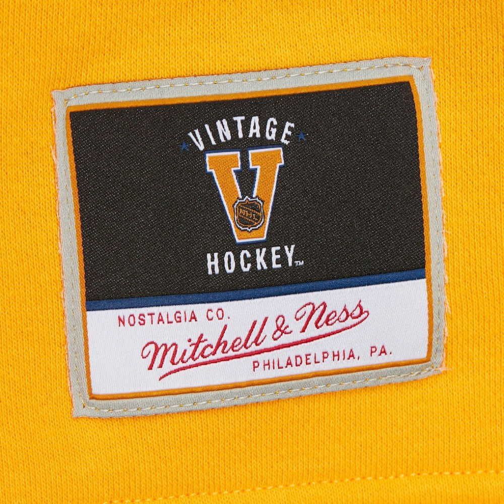 NHL Boston Bruins Mitchell & Ness Women's Heritage Lace-Up Pullover Sweatshirt - Black